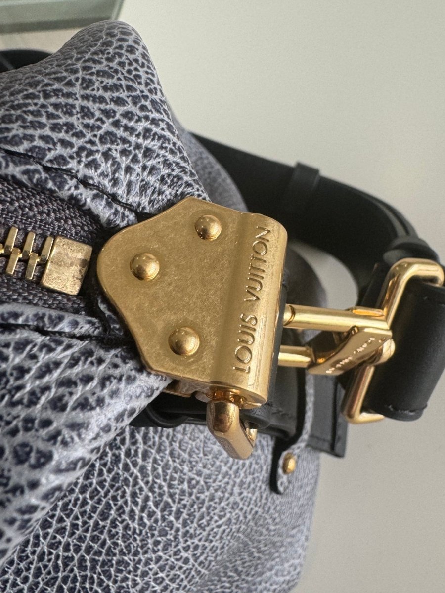 Gray - Blue Biker MM Shoulder Bag – Designer Inspired Bags