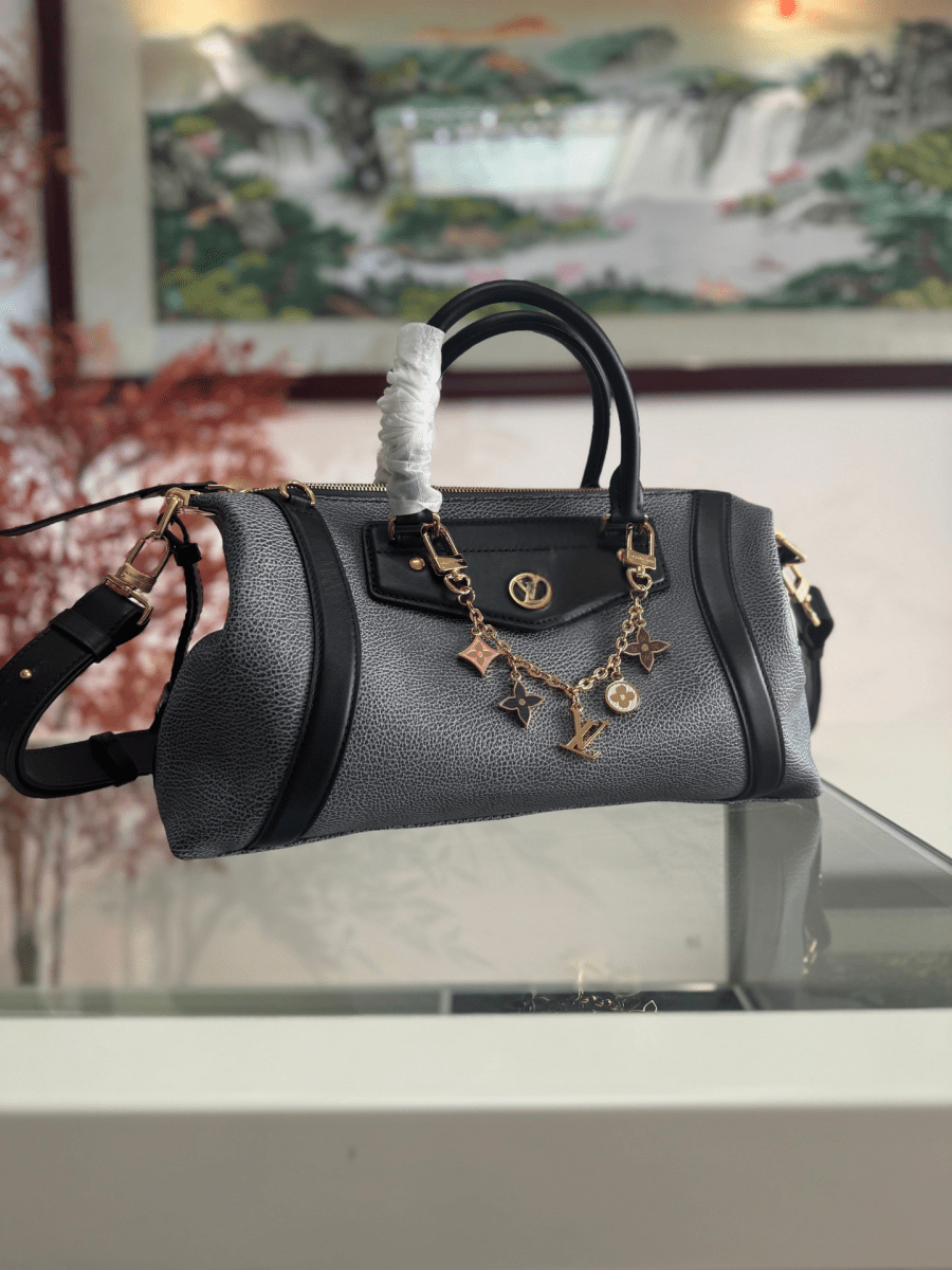 Gray - Blue Biker MM Shoulder Bag – Designer Inspired Bags