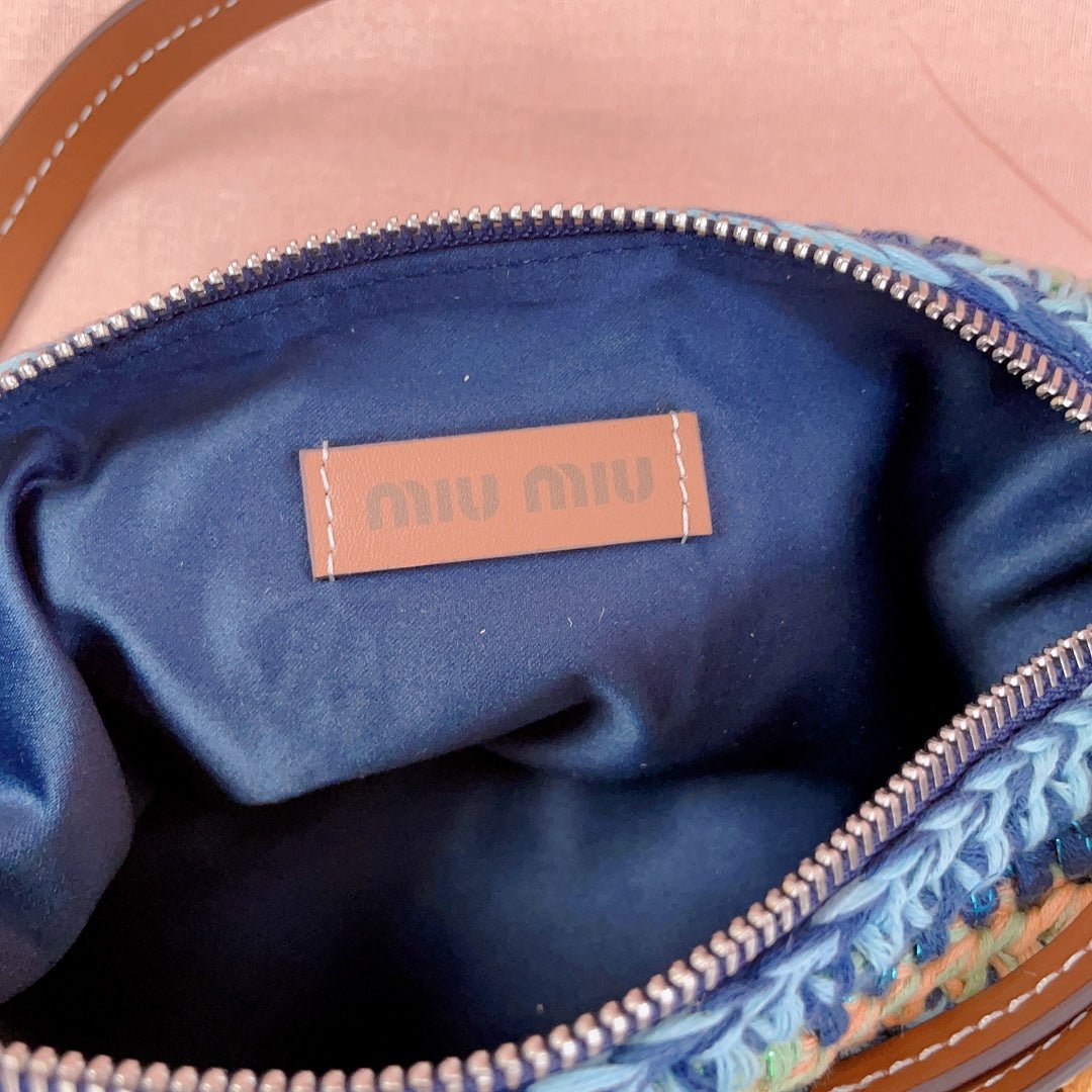 Handmade Multicolored Crochet Pouch Bag