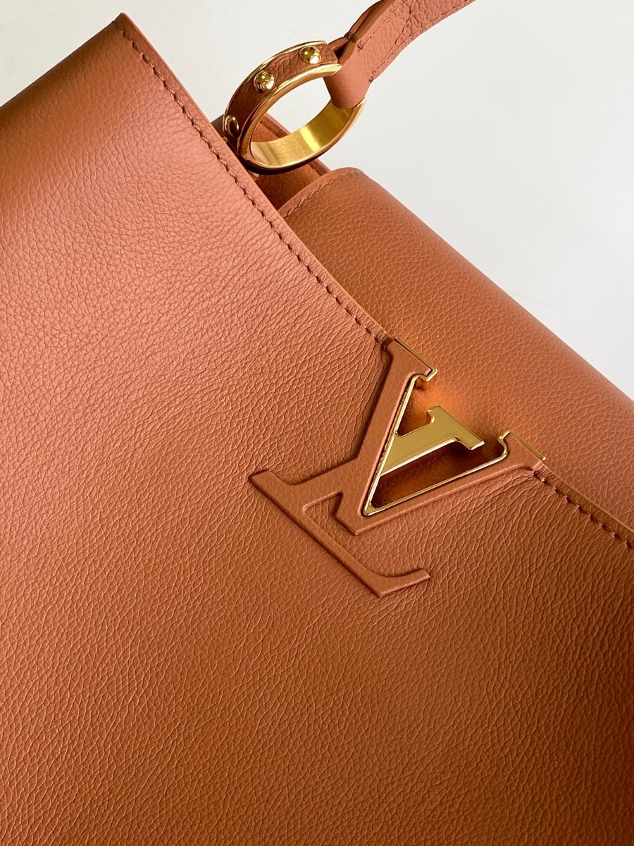 Hazelnut Brown Capucines Medium Handbag – Designer Inspired Bags
