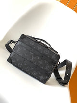 Structured Handle Soft Trunk Crossbody Bag