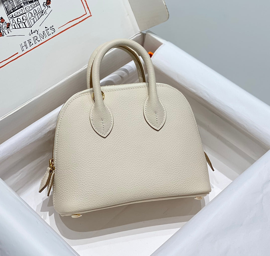 Classic Mini Structured Leather Top-Handle Bag