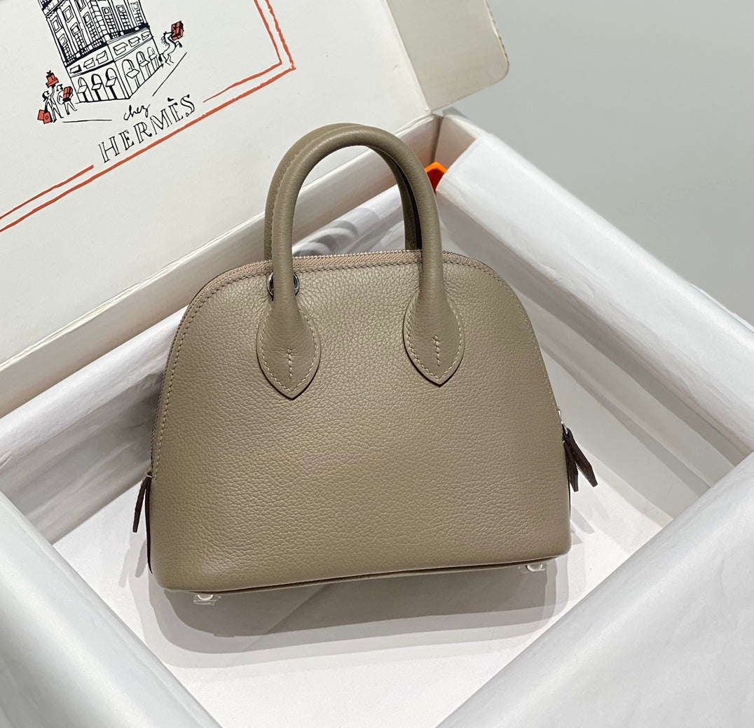 Classic Mini Structured Leather Top-Handle Bag