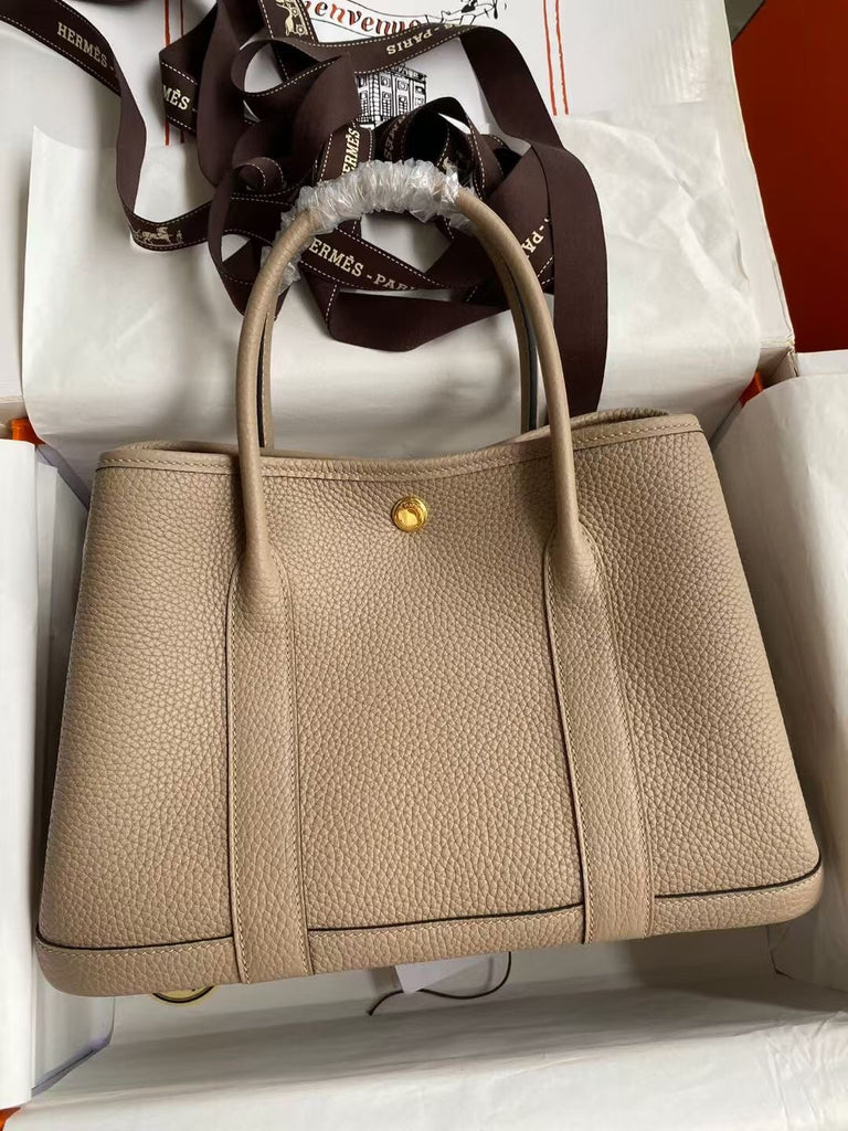 Garden Party Tote Bag – Luxury Inspired Handbag with Gold Buckle