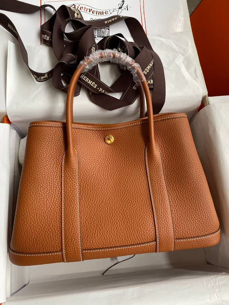 Garden Party Tote Bag – Luxury Inspired Handbag with Gold Buckle