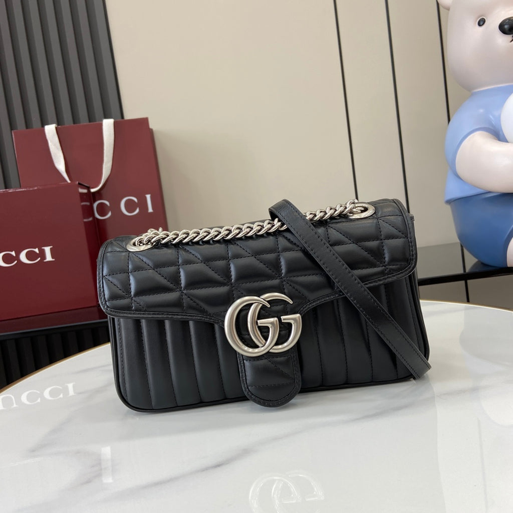 GG Marmont Small Shoulder Bag – Luxury Inspired Chevron Quilted Design