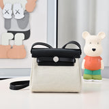 Mini Patchwork Leather Tote with Silver Buckle