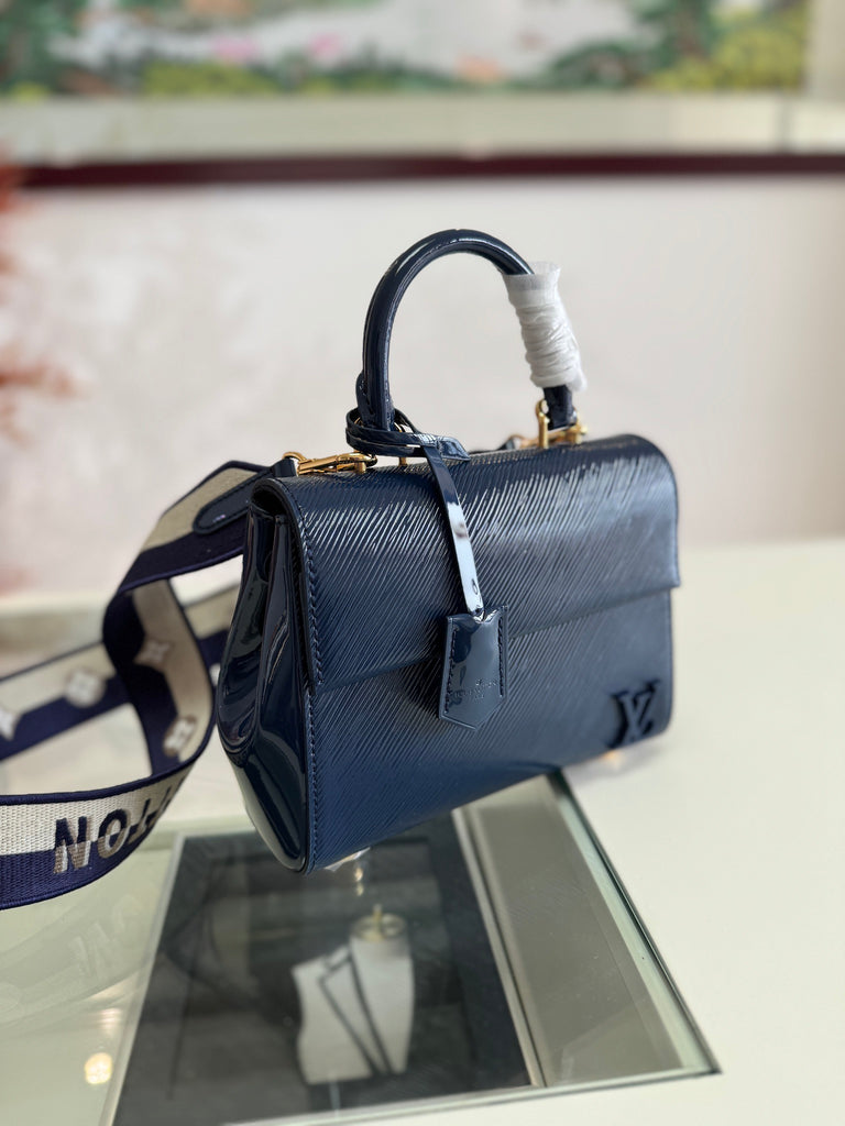 Dark Blue Epi Leather Cluny Handbag – Designer Inspired Bags