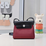 Mini Patchwork Leather Tote with Silver Buckle