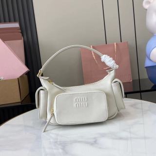 Nappa Leather Pocket Shoulder Bag