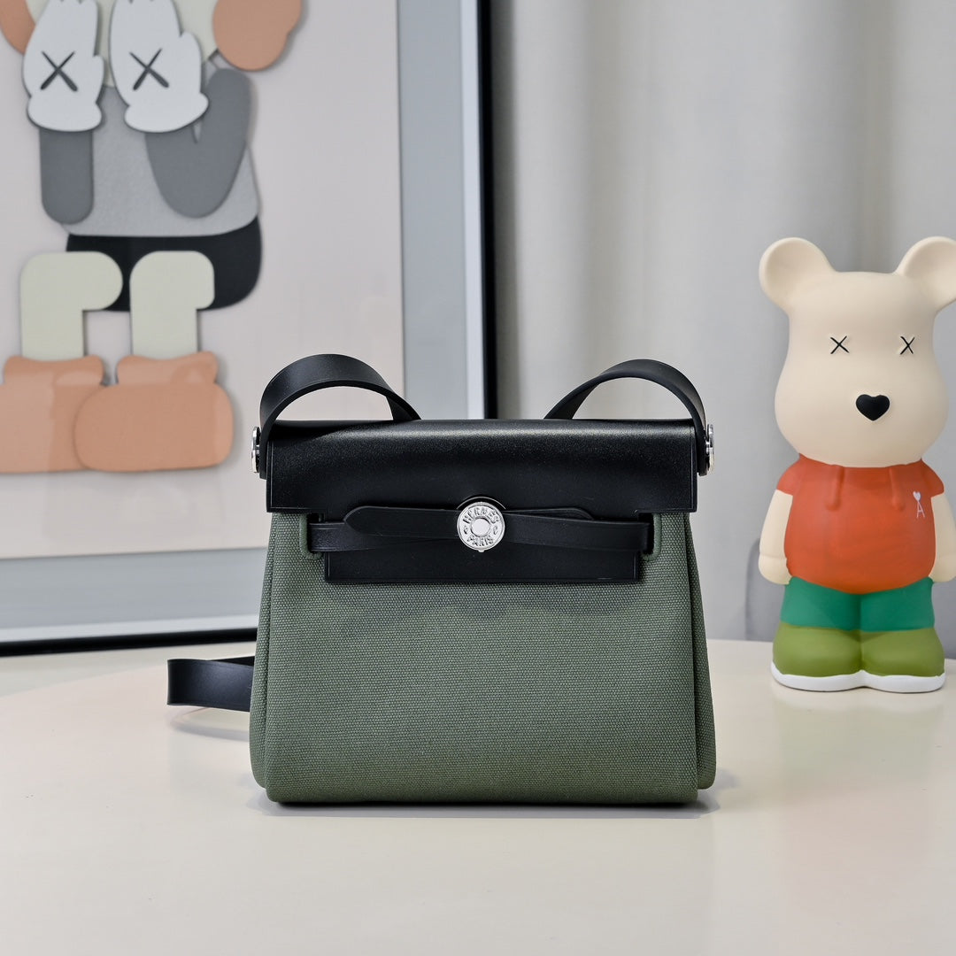 Mini Patchwork Leather Tote with Silver Buckle