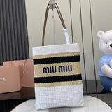 Ivy Striped Crochet Tote Bag