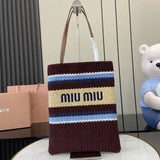 Ivy Striped Crochet Tote Bag