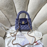 Velvet Top-Handle Shoulder Mini Bag