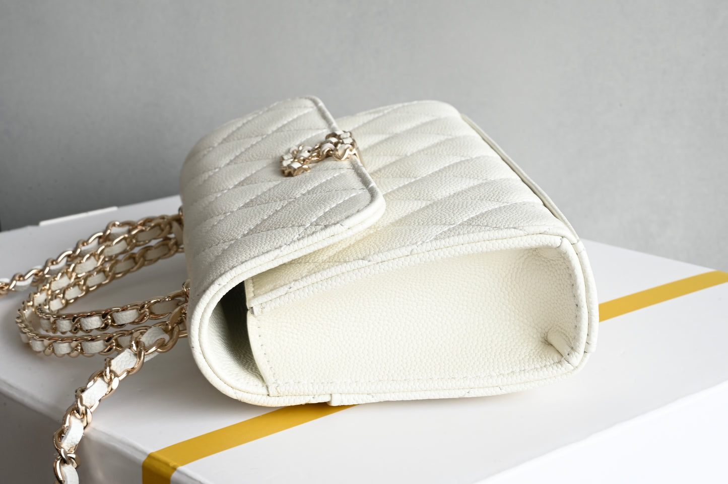 Elegant Top-Handle Mini Shoulder & Phone Bag Golden Hardware