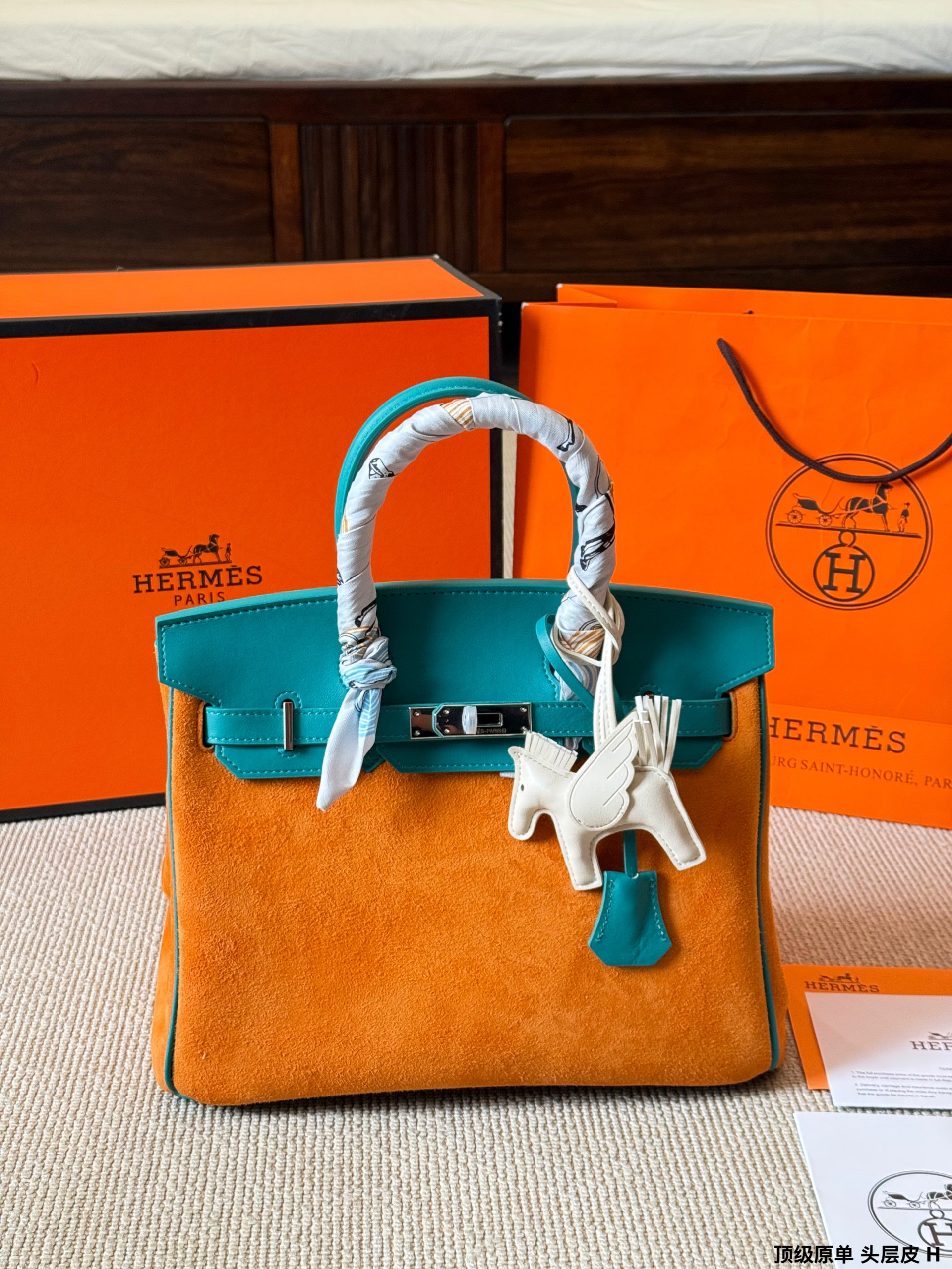 Classic Premium Leather Top-Handle Tote