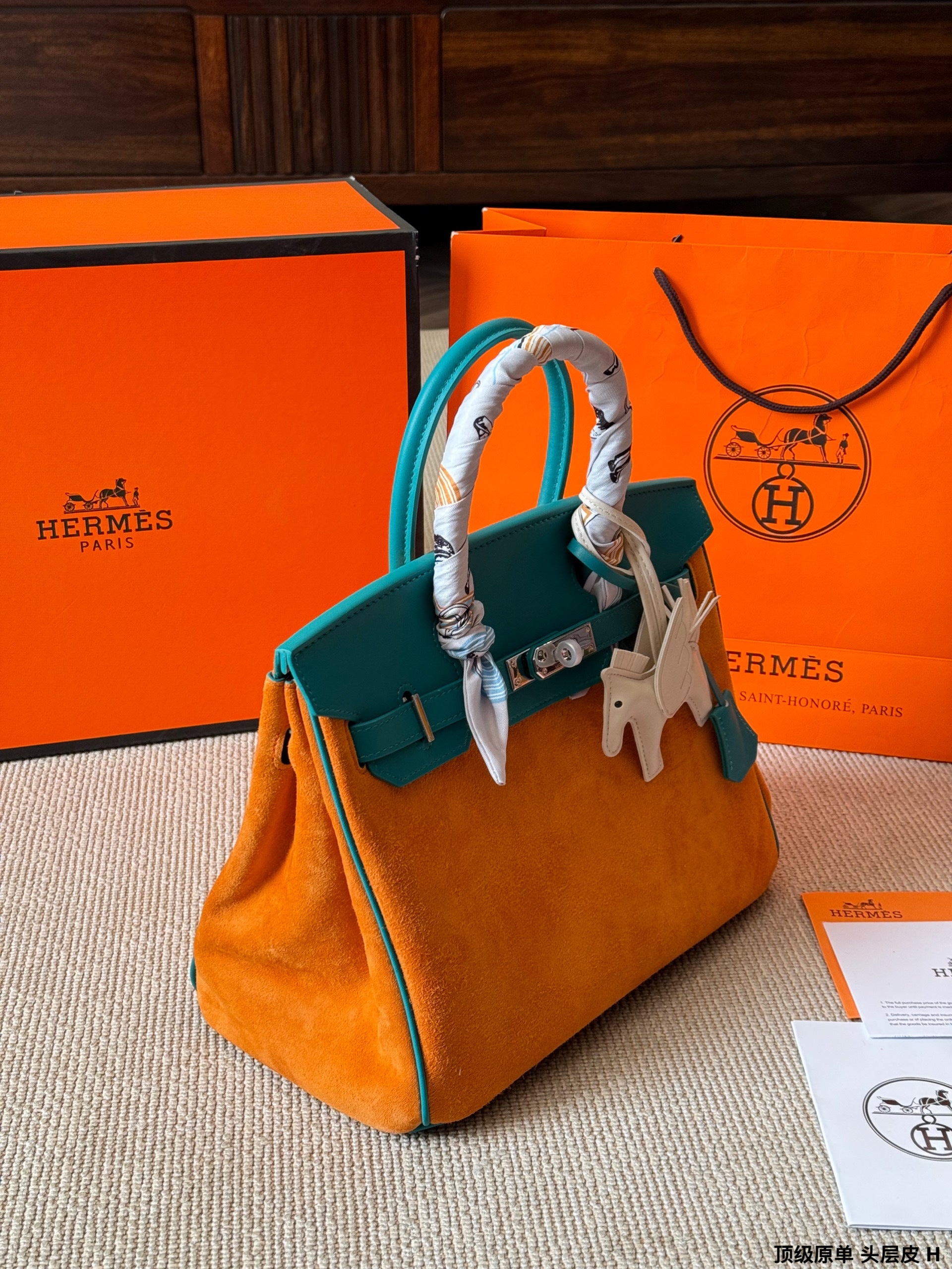 Classic Premium Leather Top-Handle Tote