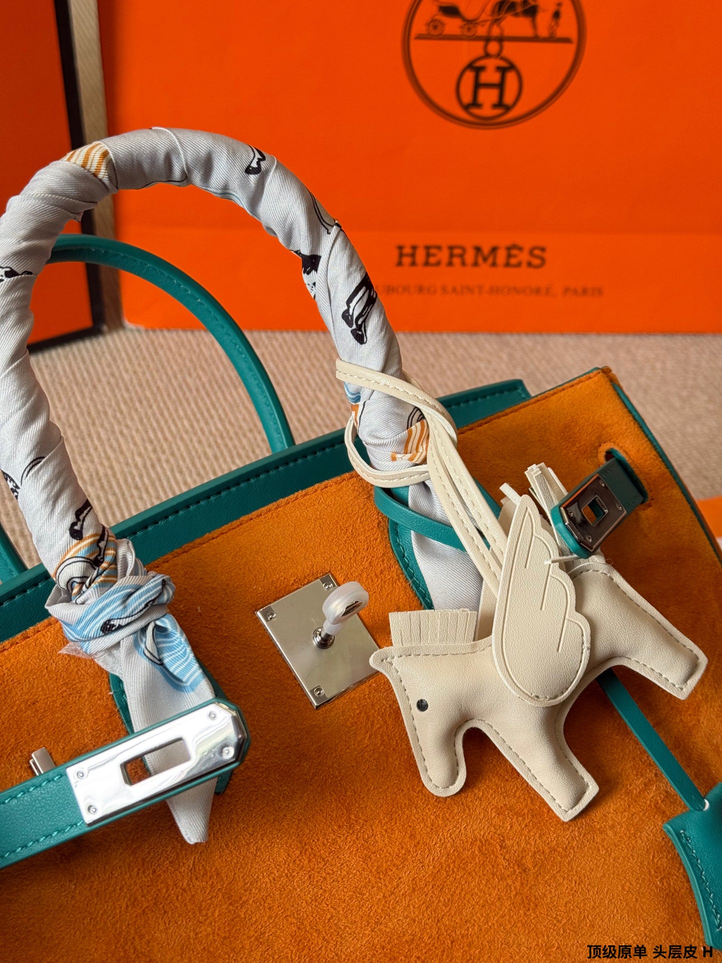 Classic Premium Leather Top-Handle Tote