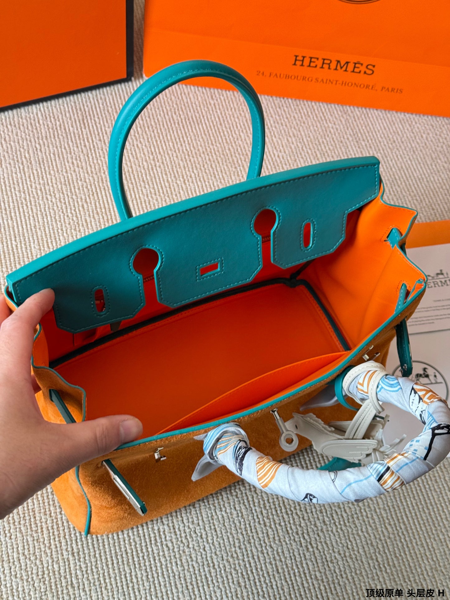 Classic Premium Leather Top-Handle Tote