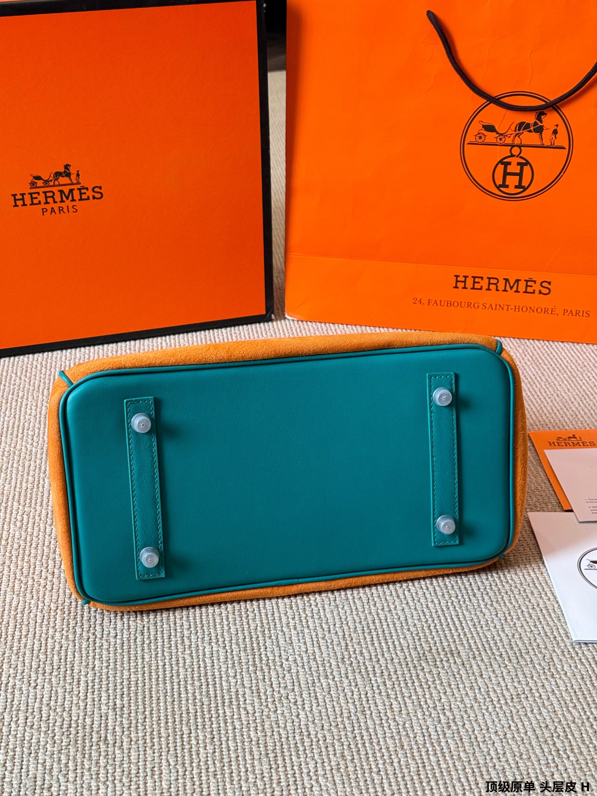 Classic Premium Leather Top-Handle Tote