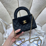 Velvet Top-Handle Shoulder Mini Bag