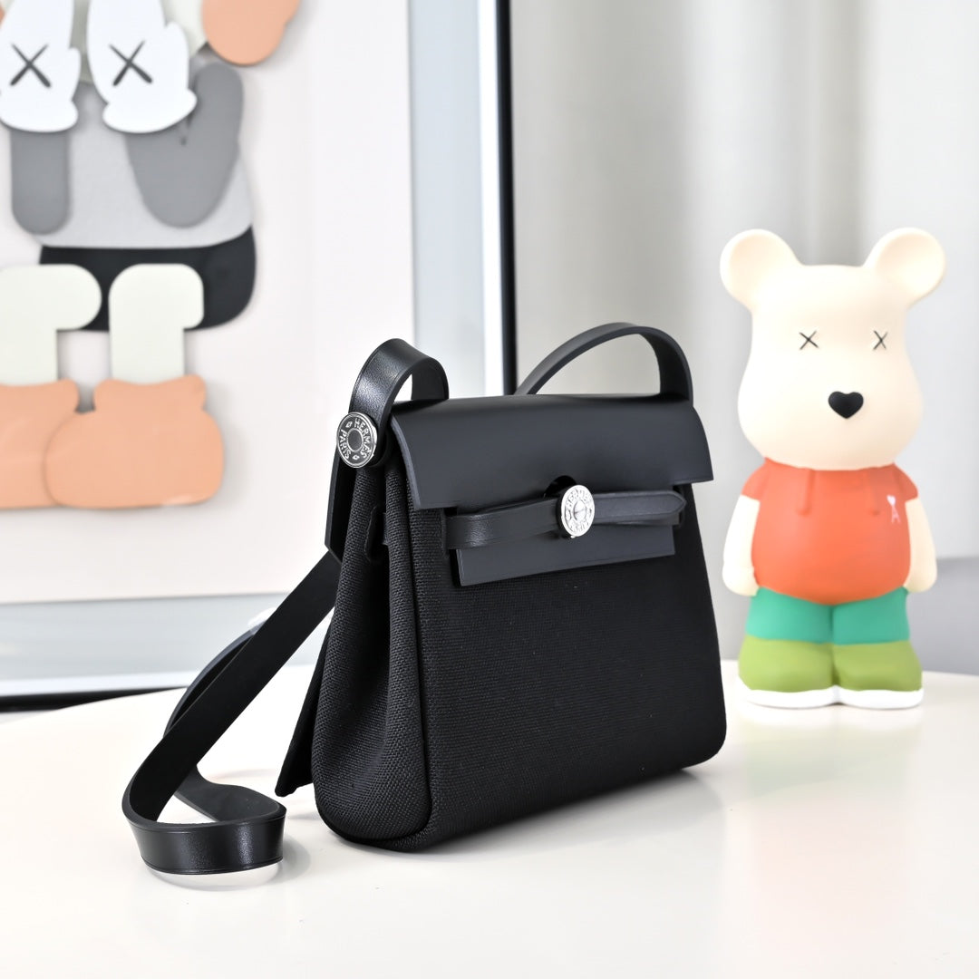 Mini Patchwork Leather Tote with Silver Buckle