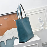 Reversible Dual-Tone Clemence Leather Tote Bag 36