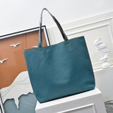 Reversible Dual-Tone Clemence Leather Tote Bag 36