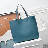 Reversible Dual-Tone Clemence Leather Tote Bag 36
