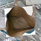 Reversible Dual-Tone Clemence Leather Tote Bag 36