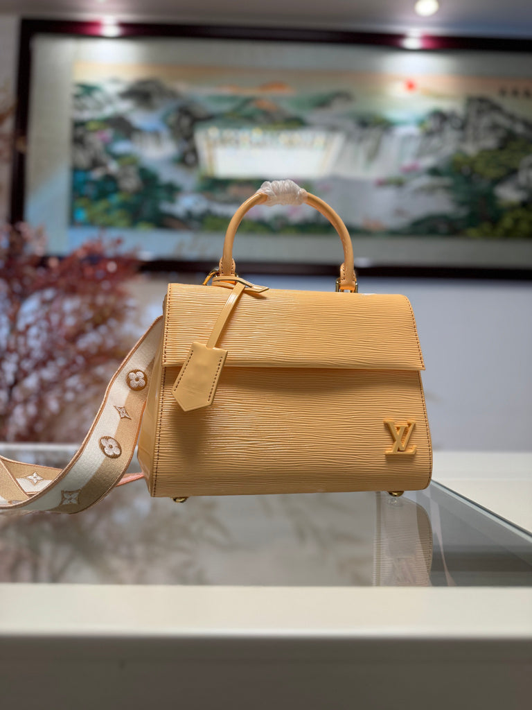 Golden Structured 2-Way Shoulder Bag – Designer Inspired Bags