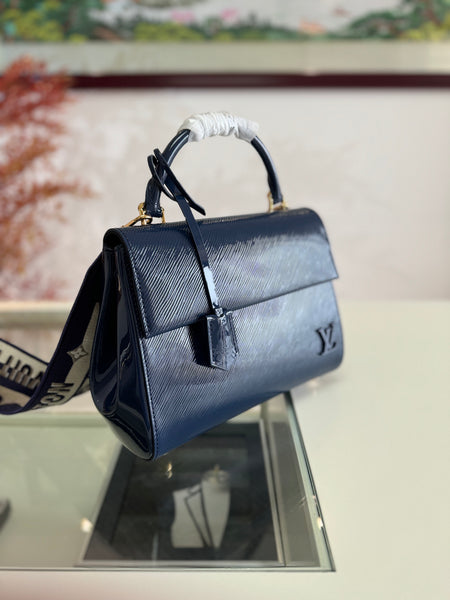 Dark Blue Epi Leather Cluny Handbag – Designer Inspired Bags
