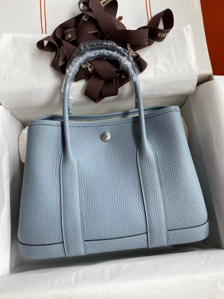 Garden Party Tote Bag with Silver Buckle