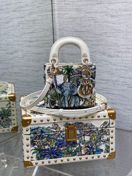Lady Dior Ultra-Mini Limited Edition Embroidered Bead Bag