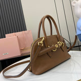 Vintage-Finish Nappa Leather Top-Handle Tote