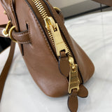 Vintage-Finish Nappa Leather Top-Handle Tote