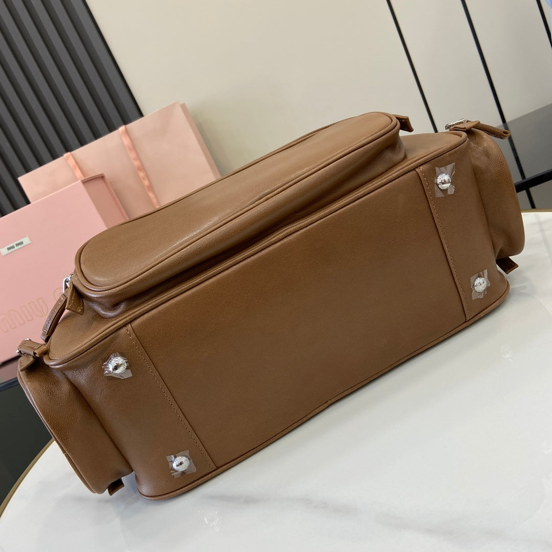 Structured Nappa Leather Shoulder Bag