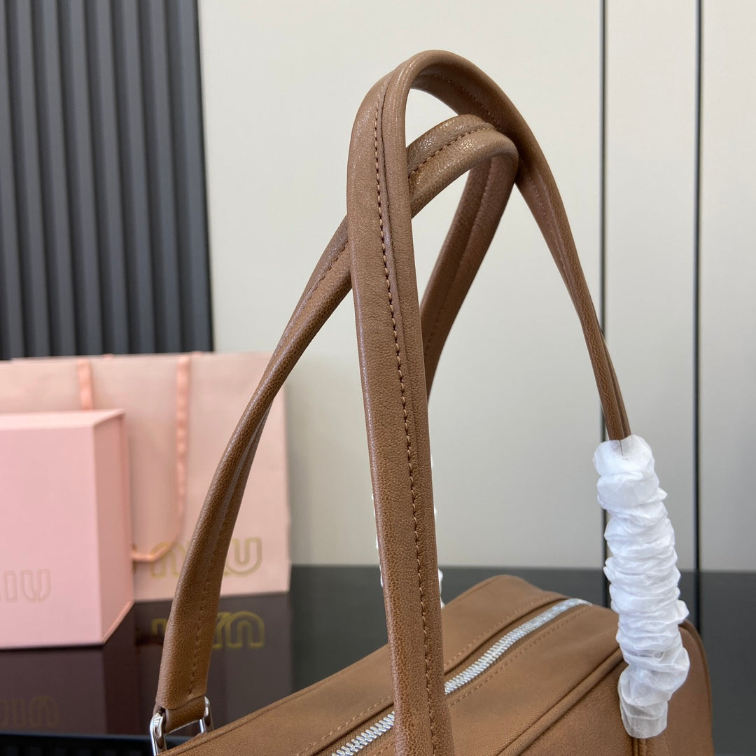 Structured Nappa Leather Shoulder Bag