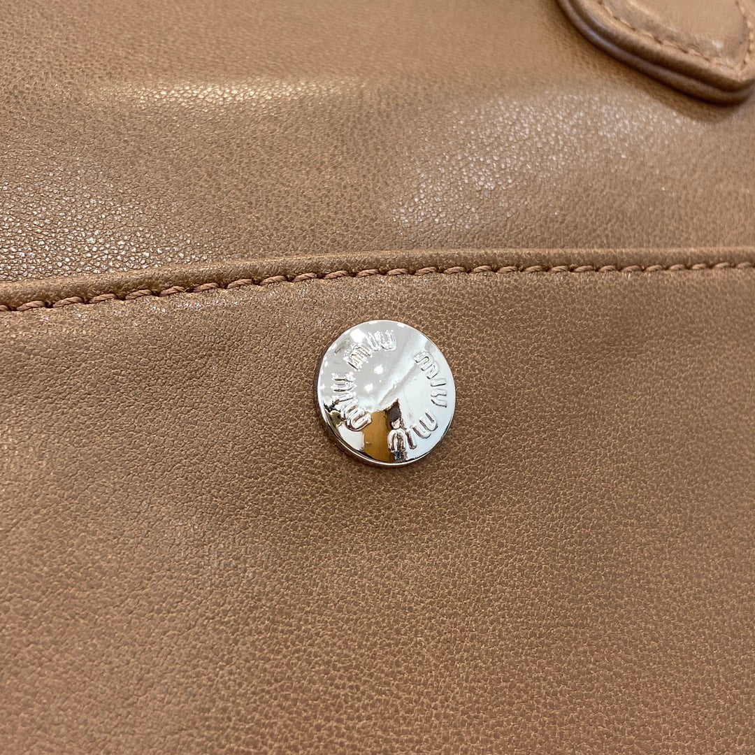 Structured Nappa Leather Shoulder Bag