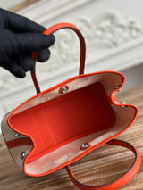 Classic Canvas & Leather Structured Tote Bag 30