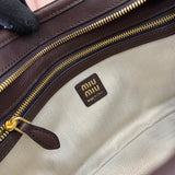 Soft Nappa Leather Shoulder Bag with Vintage Accents