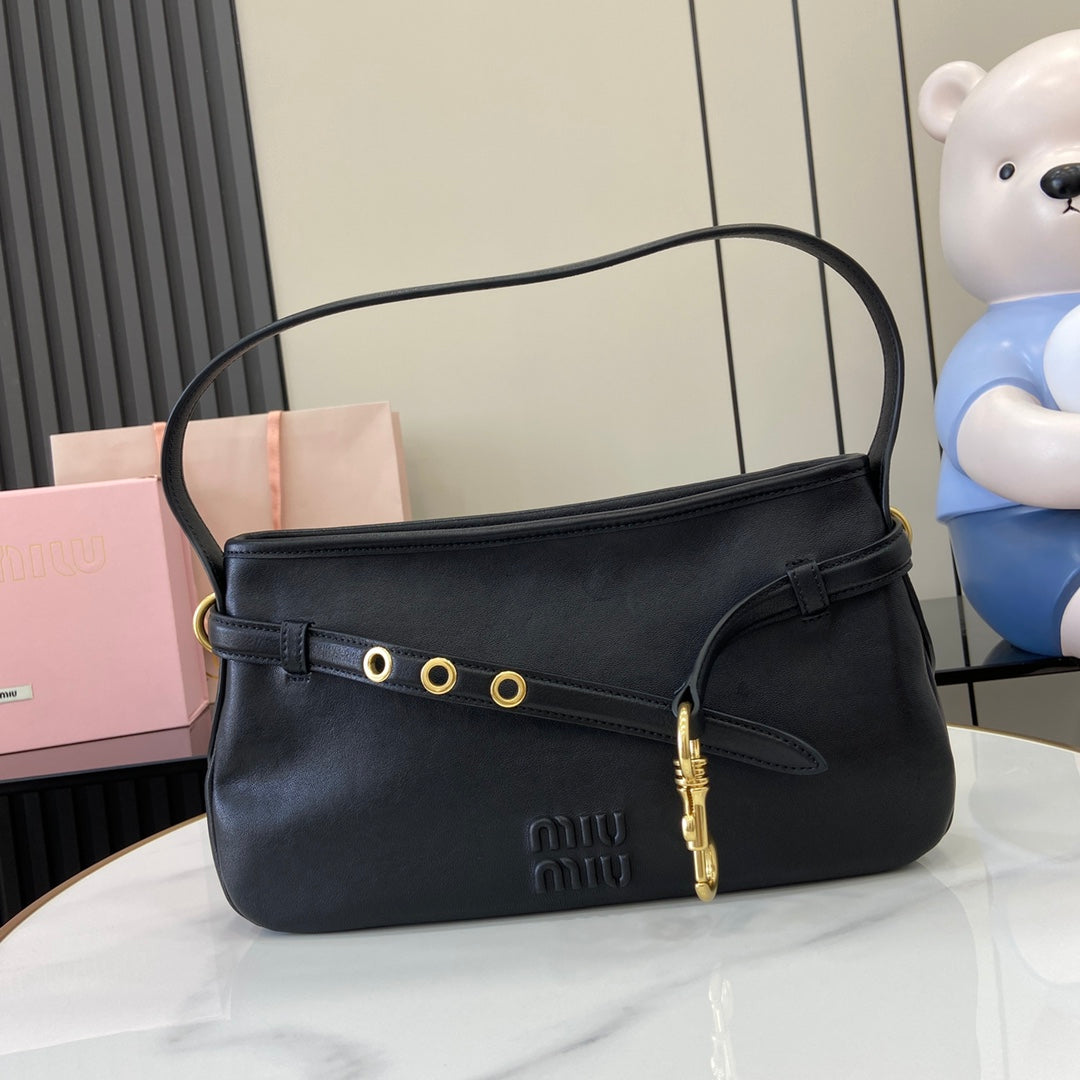 Miu Miu Aventure Nappa Leather Shoulder Bag