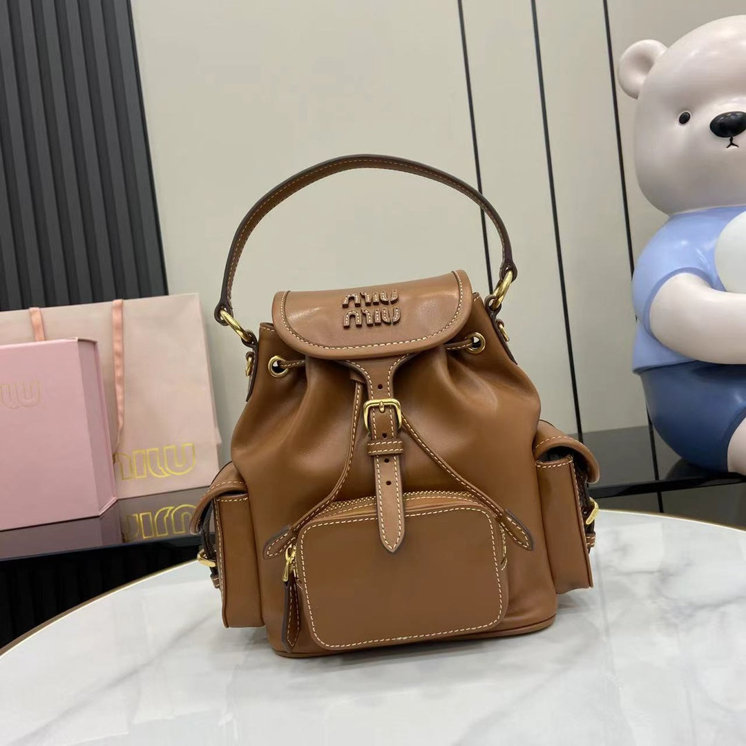 Elegant Calfskin Convertible Backpack