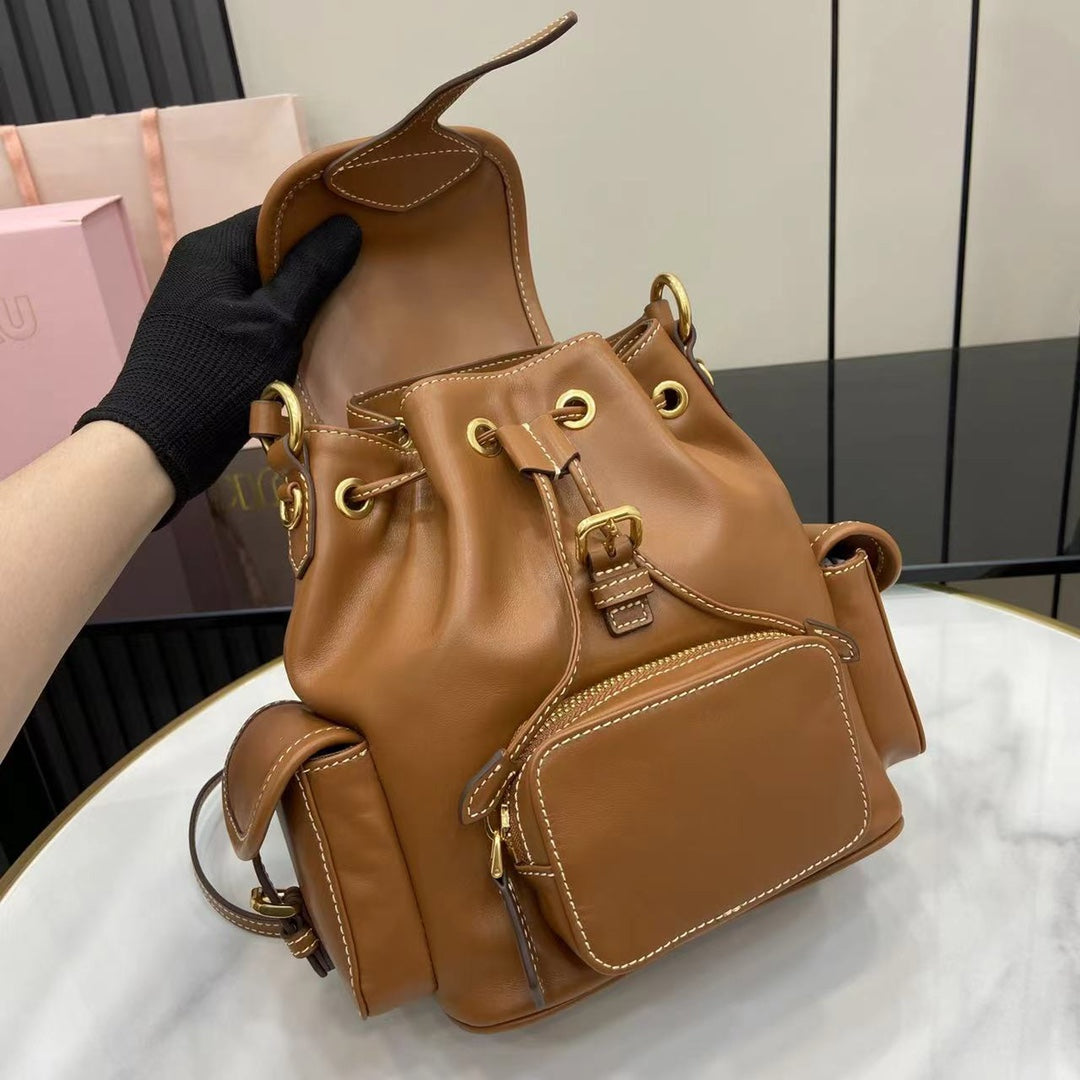 Elegant Calfskin Convertible Backpack