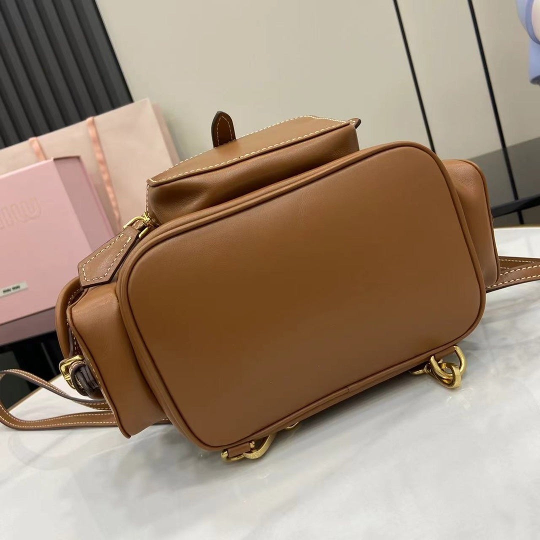 Elegant Calfskin Convertible Backpack