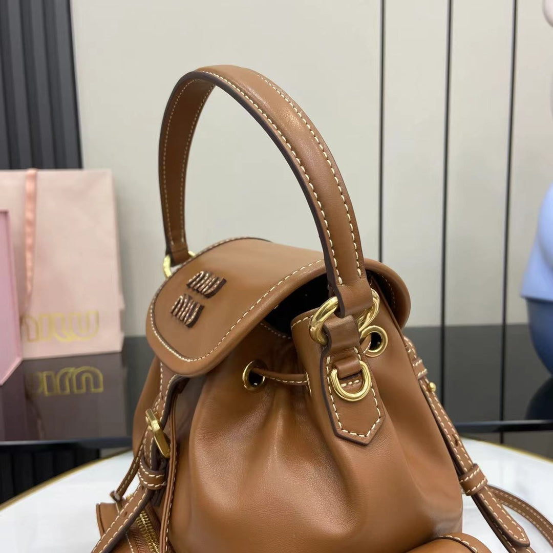 Elegant Calfskin Convertible Backpack