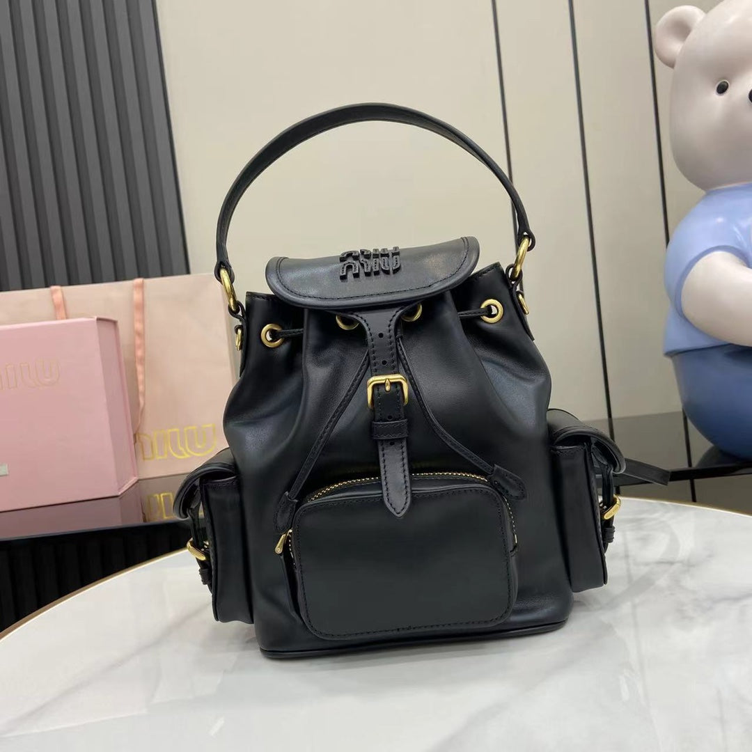 Convertible Full-Leather Backpack with Modern Minimal Design