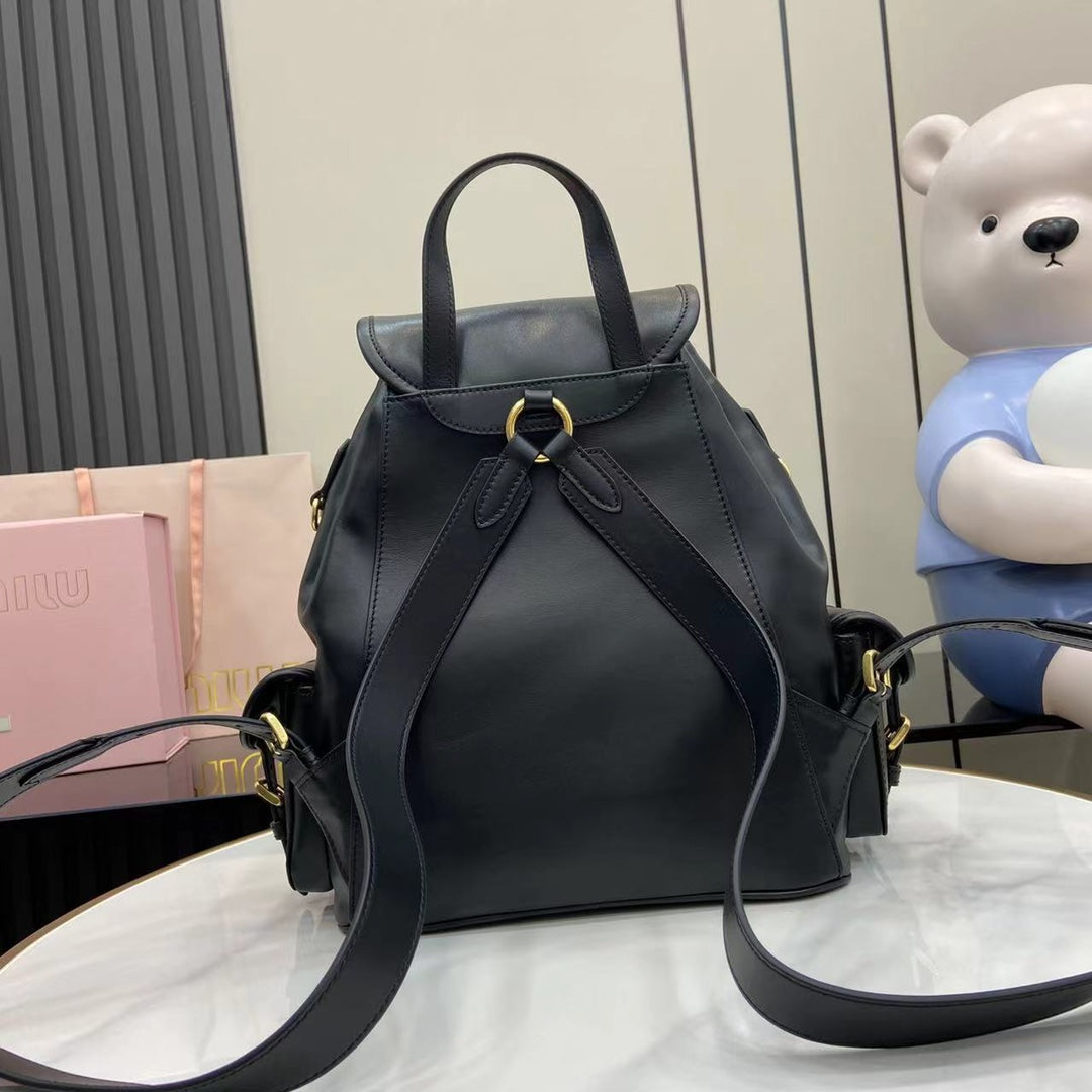 Convertible Full-Leather Backpack with Modern Minimal Design