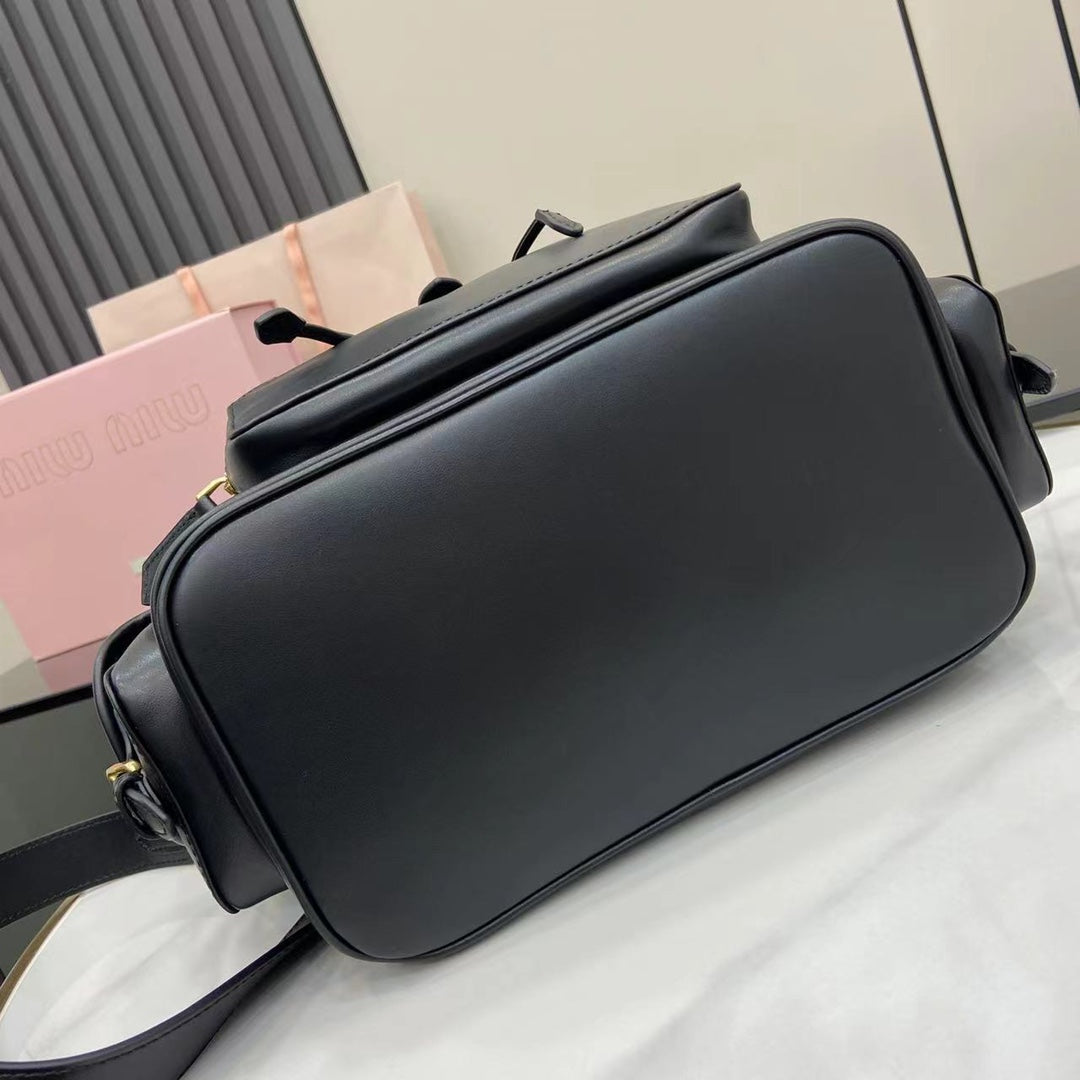 Convertible Full-Leather Backpack with Modern Minimal Design