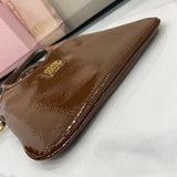 Compact Patent Leather Tote with Adjustable Strap